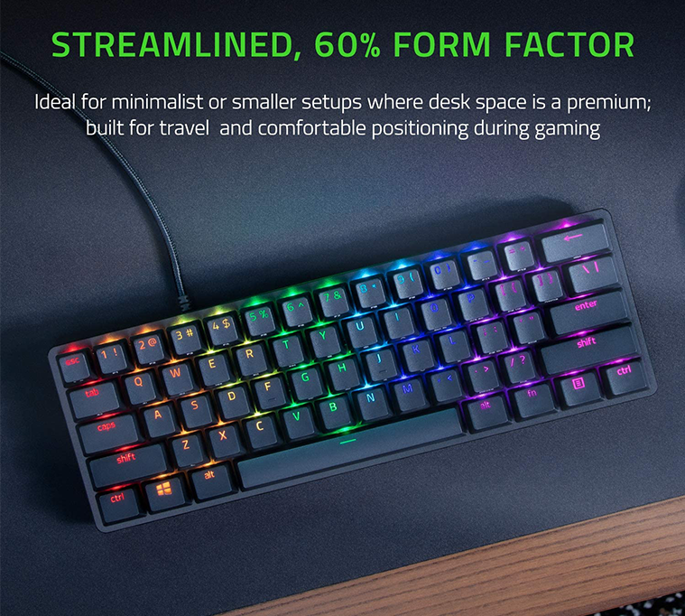 RAZER Huntsman Mini 60% Gaming Keyboard [Linear-Red]